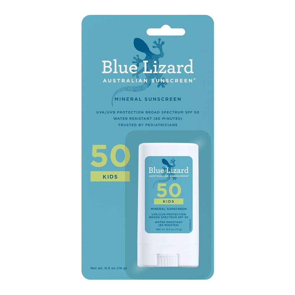 BLUE LIZARD Sensitive Mineral Sunscreen Stick with Zinc Oxide, SPF 50+, Water Re